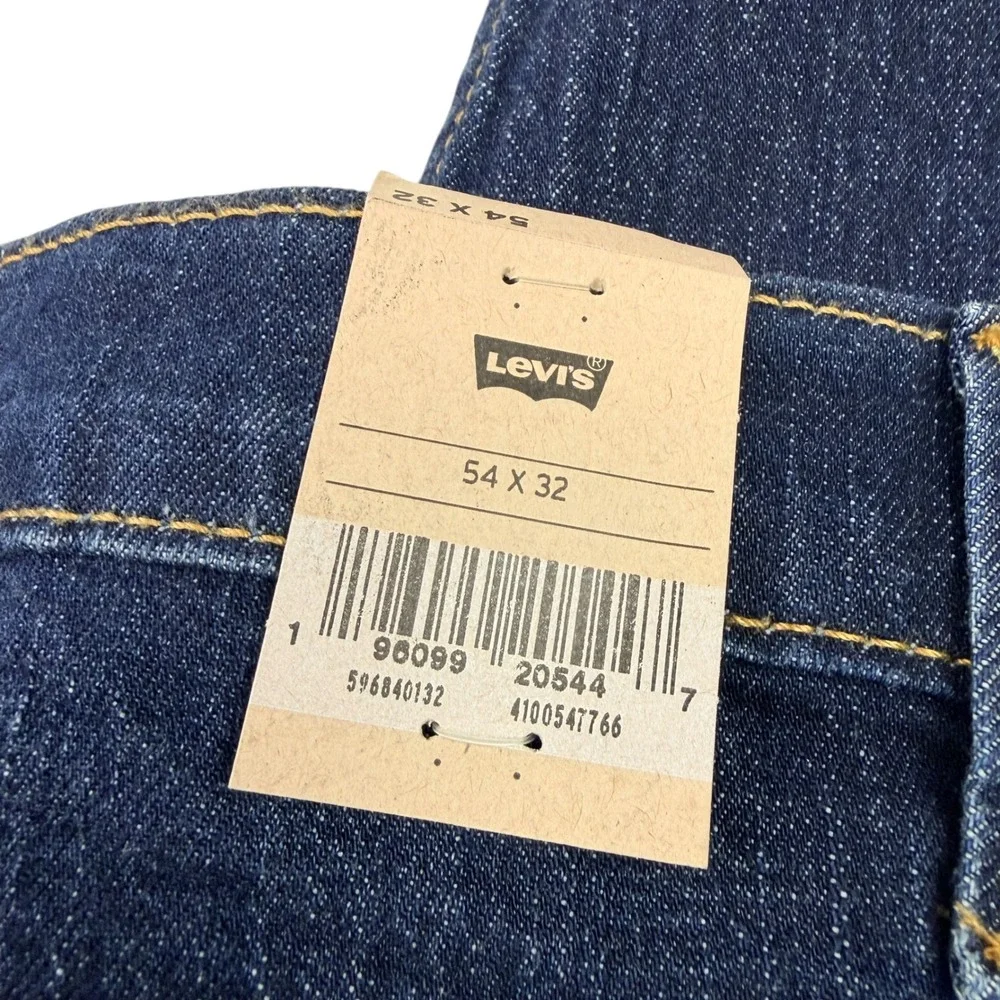Levis 502 Taper Mens 54x32 Dark Wash Stretch Denim‎ Jeans 59684-0132 NWT